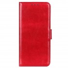 Apple iPhone 13 atverčiamas raudonas odinis dėklas, knygutė - piniginė