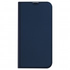 „Dux Ducis“ Skin serijos Apple iPhone 14 Pro tamsiai mėlynas odinis atverčiamas dėklas