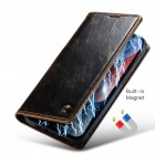 Apple iPhone 15 Pro Max „CaseMe“ Leather solidus atverčiamas rudas odinis dėklas - knygutė