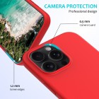 Apple iPhone 16 Pro Shell kieto silikono (TPU) dėklas raudonas - nugarėlė