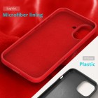 Apple iPhone 16 Shell kieto silikono (TPU) dėklas raudonas - nugarėlė