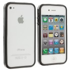 Apple iPhone 4 ir 4S skaidrus permatomas rėmelis (kraštų apvadas, bamperis) - juodas