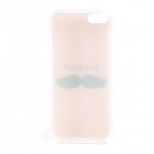 Rožinis Bonjour Moustache silikoninis (TPU) Apple iPhone SE (5, 5s) dėklas (dėkliukas)