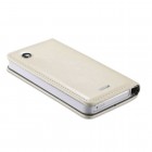 Apple iPhone SE (5, 5s) „CaseMe“ solidus atverčiamas baltas odinis dėklas - knygutė