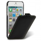„Melkco“ atverčiamas juodas odinis Apple iPhone SE (5, 5s) dėklas (dėkliukas)
