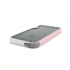 Baltos, rožinės ir pilkos spalvų „Walnutt“ Trio kieto silikono (TPU) Apple iPhone SE (5, 5s) dėklas (rėmelis) - kraštų apvadas, bamperis