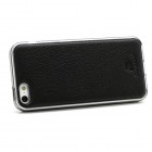 „Kingpad“ juodas odinis TPU Apple iPhone SE (5, 5s) dėklas (nugarėlė, dėkliukas)