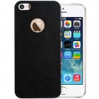„Lenuo“ Leyun Leather serijos Apple iPhone SE (5, 5s) juodas odinis dėklas - nugarėlė