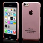 Skaidrus plastikinis rožinis Apple iPhone 5C dėklas (dėkliukas)