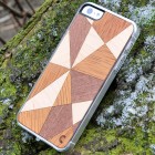 Apple iPhone SE (5, 5s) „Crafted Cover“ Mozaika II natūralaus medžio dėklas (šviesus medis)
