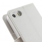 Mercury Sonata atverčiamas Apple iPhone SE (5, 5s) baltas odinis dėklas - piniginė