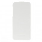 Apple iPhone SE (5, 5s) vertikaliai (žemyn, į apačią) atverčiamas klasikinis baltas dėklas