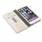 Apple iPhone 6 (6s) „CaseMe“ solidus atverčiamas baltas odinis dėklas - knygutė