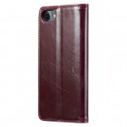 Apple iPhone 7 (iPhone 8) „CaseMe“ Leather solidus atverčiamas bordo odinis dėklas - knygutė