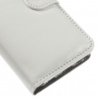 Apple iPhone 6 (6s) atverčiamas baltas odinis dėklas - piniginė