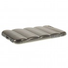 Apple iPhone 6 (6s) reljefinis kieto silikono (TPU) skaidrus (permatomas) pilkas dėklas