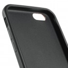 Apple iPhone 6 (6s) rudas kieto silikono TPU dėklas su odos imitacija - nugarėlė