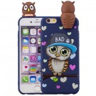 Apple iPhone 6 (6s) „Squezy“ Owl kieto silikono TPU mėlynas dėklas - nugarėlė