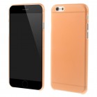 Ploniausias pasaulyje plastikinis skaidrus Apple iPhone 6 (6s) oranžinis dėklas - nugarėlė