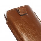 Ruda odinė įmautė telefonui (XL dydis - Apple iPhone 6 Plus)