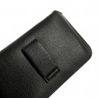 Apple iPhone 6 Plus (6s Plus) juoda odinė telefono įmautė prie diržo