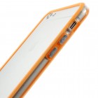 Apple iPhone 6 Plus (6s Plus) skaidrus permatomas rėmelis (kraštų apvadas, bamperis) - oranžinis