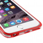 Apple iPhone 6 Plus (6s Plus) skaidrus permatomas rėmelis (kraštų apvadas, bamperis) - raudonas