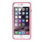Apple iPhone 6 Plus (6s Plus) skaidrus permatomas rėmelis (kraštų apvadas, bamperis) - rožinis