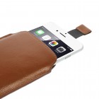 Ruda odinė įmautė telefonui (XL dydis - Apple iPhone 6 Plus)
