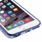 Apple iPhone 6 Plus (6s Plus) skaidrus permatomas rėmelis (kraštų apvadas, bamperis) - tamsiai mėlynas