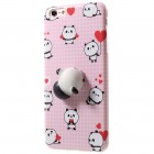 Apple iPhone 6 (6s) „Squezy“ Panda kieto silikono TPU rožinis dėklas - nugarėlė