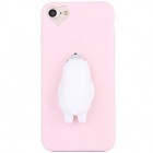 Apple iPhone 6 (6s) „Squezy“ Polar Bear kieto silikono TPU rožinis dėklas - nugarėlė