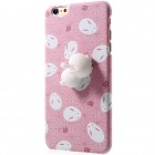 Apple iPhone 6 (6s) „Squezy“ Rabbit plastikinis rožinis dėklas - nugarėlė
