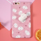 Apple iPhone 6 (6s) „Squezy“ Rabbit plastikinis rožinis dėklas - nugarėlė