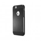 Sustiprintos apsaugos Apple iPhone 6 (6s) juodas kieto silikono (TPU) ir plastiko dėklas