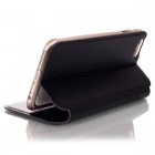 Apple iPhone 6 / 6s „Vili“ S View Cover atverčiamas juodas dėklas su langeliu