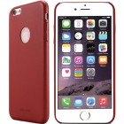 „Amorus“ Slim Leather Apple iPhone 6 (6s) raudonas odinis dėklas - nugarėlė