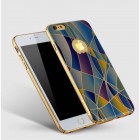 Apple iPhone 6s Plus „JLW“ Color Palette melsvas su auksiniais apvadais elegantiškas plastikinis dėklas