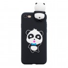Apple iPhone 7 (iPhone 8, SE 2020) „Squezy“ Boy Panda kieto silikono TPU juodas dėklas - nugarėlė