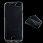 Apple iPhone 7 (iPhone 8) skaidrus (permatomas) dvigubas kieto silikono TPU ploniausias pasaulyje dėklas