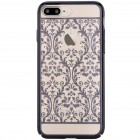 Apple iPhone 7 (iPhone 8) Devia Crystal Baroque Swarovski plastikinis skaidrus permatomas juodas dėklas