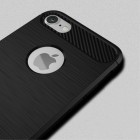 Apple iPhone 7 (iPhone 8) „IPAKY FASHION“ kieto silikono TPU juodas dėklas - nugarėlė