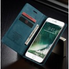Apple iPhone 7 Plus (iPhone 8 Plus) CaseMe Retro solidus atverčiamas žalias odinis dėklas - knygutė