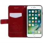 Apple iPhone 7 (iPhone 8) atverčiamas raudonas odinis dėklas, knygutė - piniginė