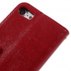 Apple iPhone 7 (iPhone 8) atverčiamas raudonas odinis dėklas, knygutė - piniginė