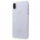 Ploniausias pasaulyje plastikinis skaidrus Apple iPhone X (iPhone Xs) baltas dėklas - nugarėlė