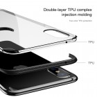 Apple iPhone X (iPhone Xs) „Baseus“ Armor Case TPU silikoninis skaidrus permatomas dėklas su juodu rėmeliu