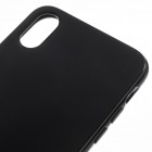 Apple iPhone X (iPhone Xs) kieto silikono TPU juodas dėklas - nugarėlė 