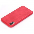 Slim Leather Apple iPhone X (iPhone Xs) raudonas odinis dėklas - nugarėlė