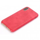 Slim Leather Apple iPhone X (iPhone Xs) raudonas odinis dėklas - nugarėlė